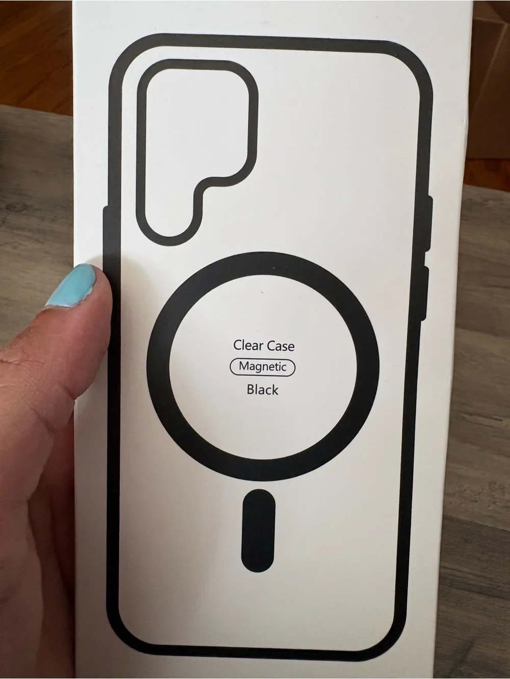 Clear Magnetic Phone Case for S25 Ultra - Black and clear